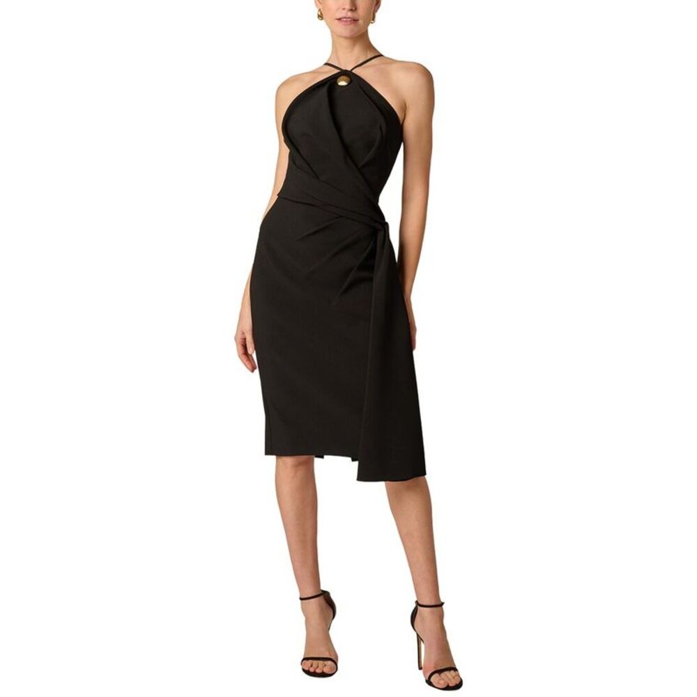 Aidan Mattox Womens  Bi-Stretch Crepe Midi Dress